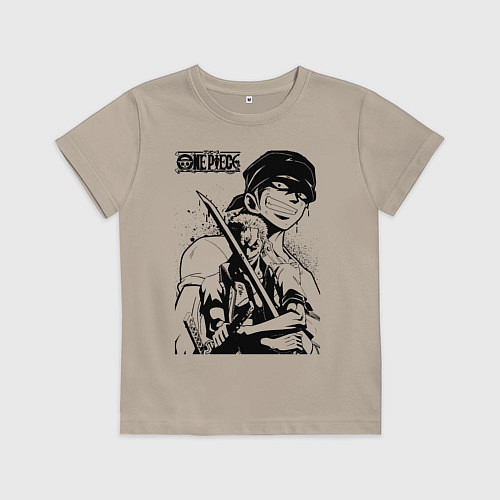 Детская футболка Ророноа Зоро One Piece / Миндальный – фото 1