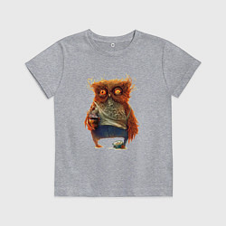 Футболка хлопковая детская Замученный уставший, цвет: меланж