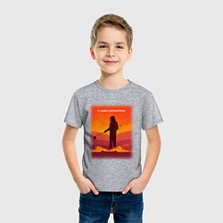 Футболка хлопковая детская Металлург С днём металлурга, цвет: меланж — фото 2