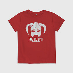 Футболка хлопковая детская Fus Ro Dah!! Skyrim, цвет: красный