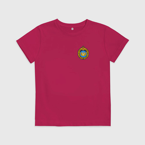 Детская футболка Большая эмблема ВДВ / Маджента – фото 1