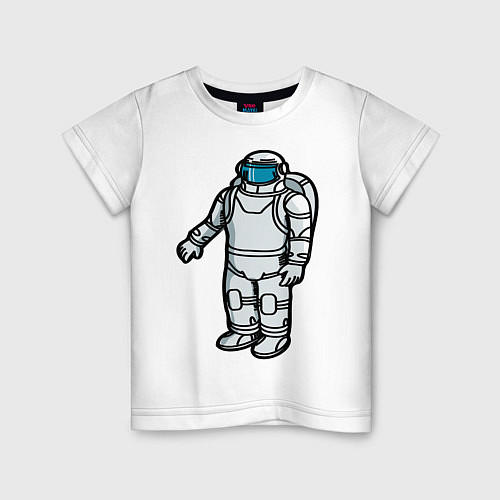 Детская футболка Космонавт / Белый – фото 1