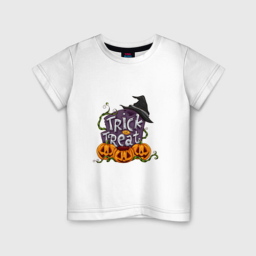 Детская футболка Trick or treat / Белый – фото 1