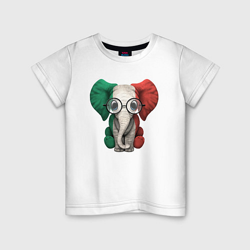 Детская футболка Italy Elephant / Белый – фото 1