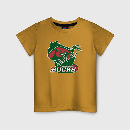 Детская футболка Milwaukee Bucks / Горчичный – фото 1
