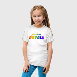 Футболка хлопковая детская Rainbow Royale, цвет: белый — фото 2
