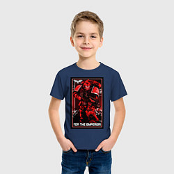 Футболка хлопковая детская Постер За Императора! красны, цвет: тёмно-синий — фото 2