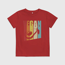 Футболка хлопковая детская Vegan, цвет: красный