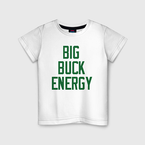 Детская футболка Big Buck Energy / Белый – фото 1