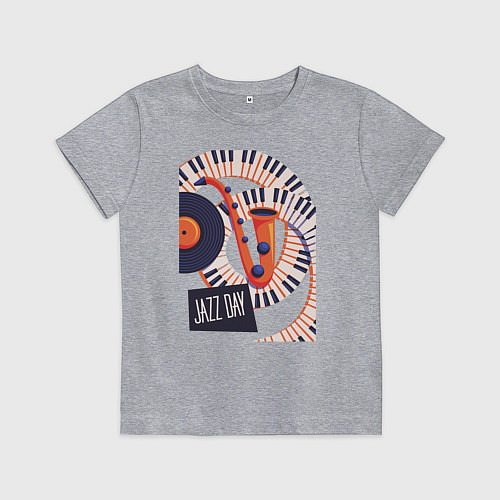 Детская футболка Джаз / Меланж – фото 1