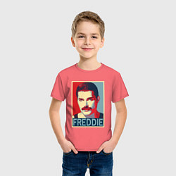 Футболка хлопковая детская Freddie, цвет: коралловый — фото 2