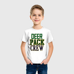 Футболка хлопковая детская Deer Pack Crew, цвет: белый — фото 2