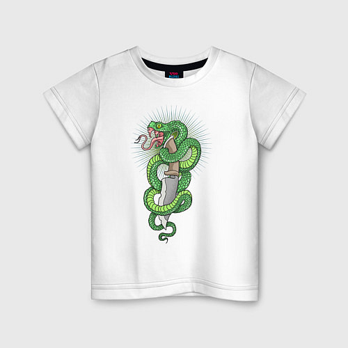 Детская футболка Змеиный клинок / Белый – фото 1