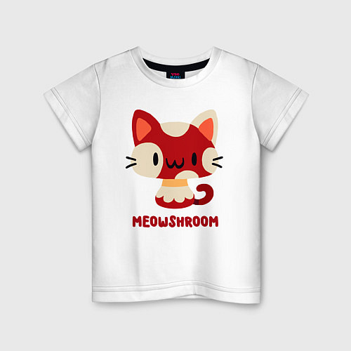 Детская футболка Meowshroom / Белый – фото 1