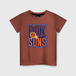 Футболка хлопковая детская PHX Suns, цвет: кирпичный