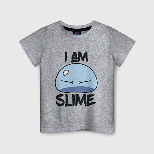 Детская футболка I AM SLIME, Я СЛИЗЬ / Меланж – фото 1