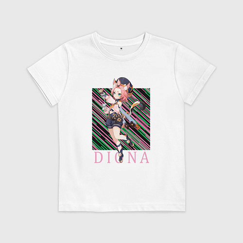 Детская футболка Диона Genshin Impact / Белый – фото 1