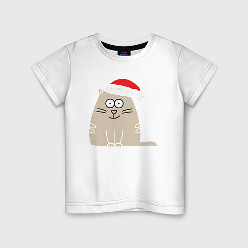 Детская футболка New Year Cat / Белый – фото 1