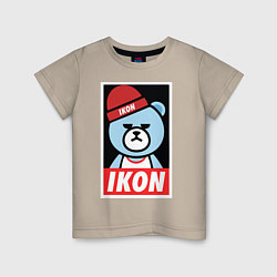 Футболка хлопковая детская IKON YG Bear Dope, цвет: миндальный