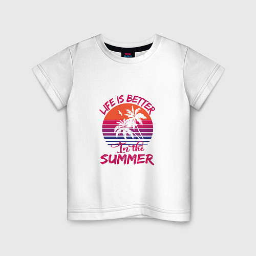 Детская футболка Better summer Лучшее Лето! / Белый – фото 1