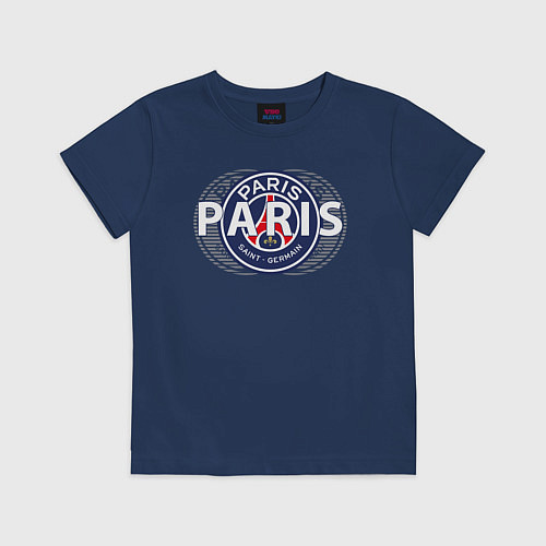 Детская футболка PSG Core Wordmark Graphic New 202223 / Тёмно-синий – фото 1