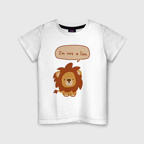 Детская футболка Я не лев / Белый – фото 1
