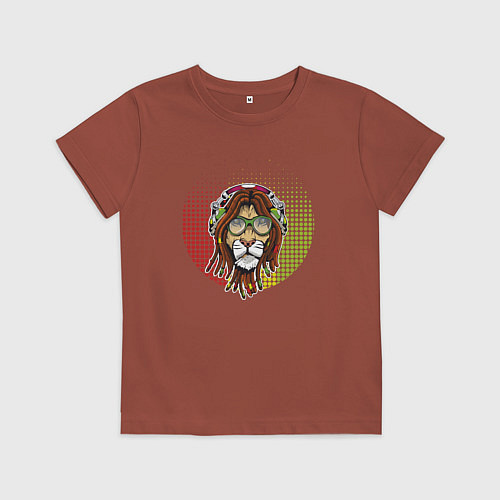 Детская футболка Reggae Lion / Кирпичный – фото 1