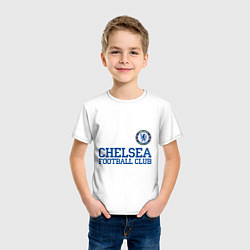 Футболка хлопковая детская Chelsea FC: Blue цвета белый — фото 2