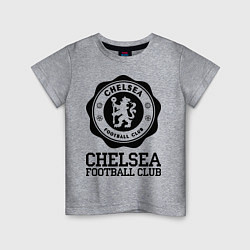Футболка хлопковая детская Chelsea FC: Emblem, цвет: меланж