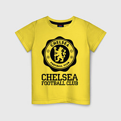 Футболка хлопковая детская Chelsea FC: Emblem, цвет: желтый