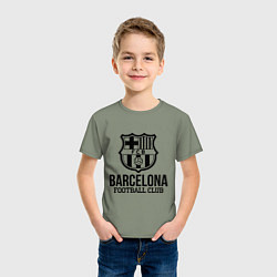 Футболка хлопковая детская Barcelona FC, цвет: авокадо — фото 2