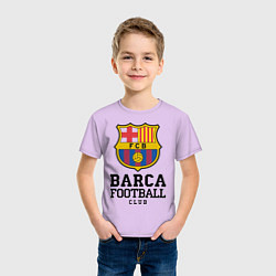 Футболка хлопковая детская Barcelona Football Club, цвет: лаванда — фото 2