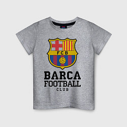 Футболка хлопковая детская Barcelona Football Club, цвет: меланж