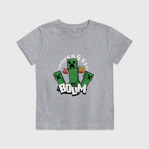 Детская футболка Криперы Creepers и Динамит / Меланж – фото 1