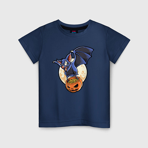 Детская футболка Halloween / Тёмно-синий – фото 1