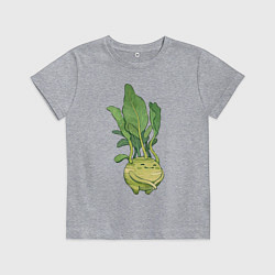 Футболка хлопковая детская Капуста кольраби, цвет: меланж