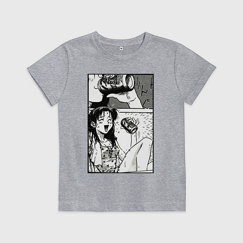 Детская футболка Девушка из манги / Меланж – фото 1
