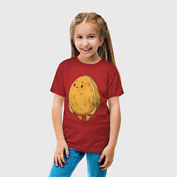 Футболка хлопковая детская Грецкий орех, цвет: красный — фото 2