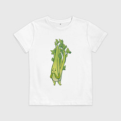 Футболка хлопковая детская Сельдерей, цвет: белый