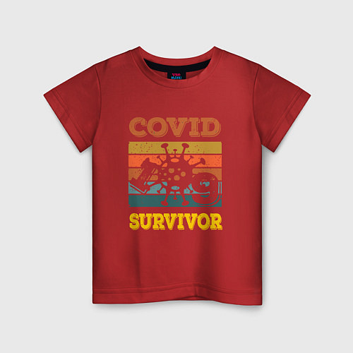 Детская футболка Выживший / Красный – фото 1