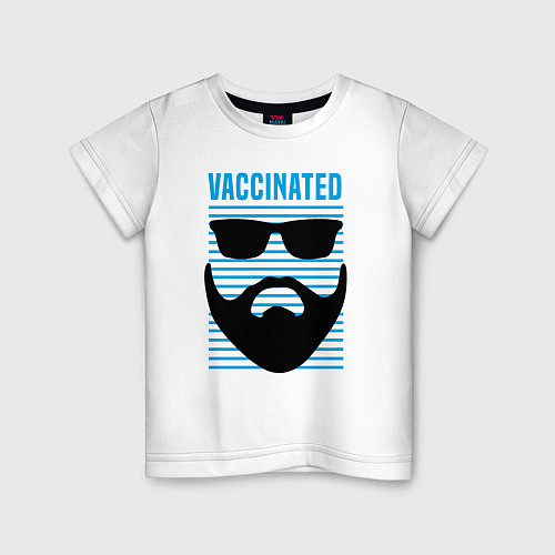 Детская футболка Vaccinated / Белый – фото 1