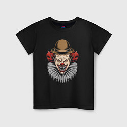 Футболка хлопковая детская The terrible clown, цвет: черный