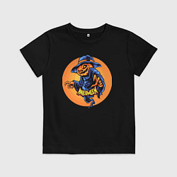 Футболка хлопковая детская The cunning of the pumpkin, цвет: черный