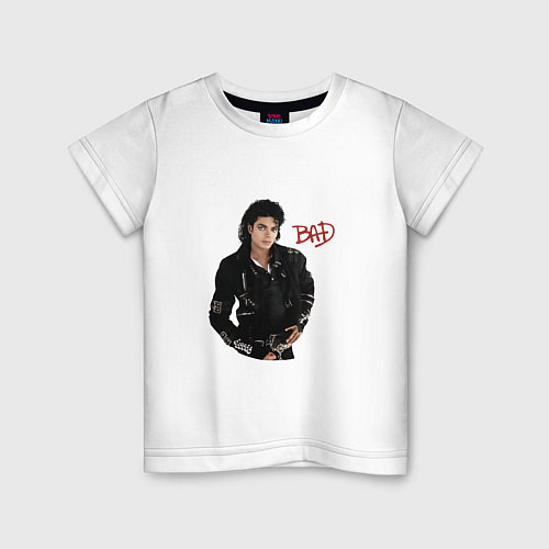 Детская футболка BAD Майкл Джексон / Белый – фото 1