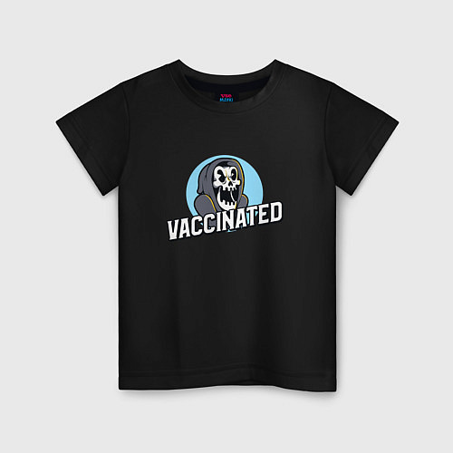 Детская футболка Vaccinated / Черный – фото 1