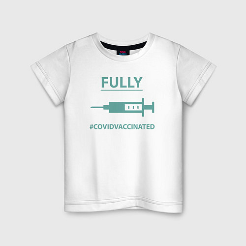 Детская футболка Covid Vaccinated / Белый – фото 1