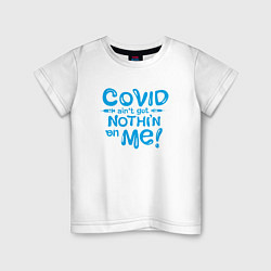 Футболка хлопковая детская Covid, цвет: белый