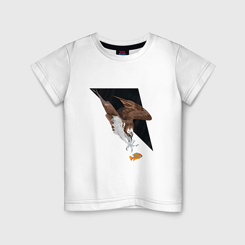 Детская футболка Орёл в деле / Белый – фото 1