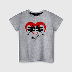 Футболка хлопковая детская Черная метка - Алиса, цвет: меланж