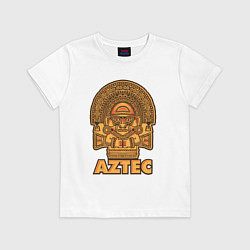 Футболка хлопковая детская Aztec Ацтеки, цвет: белый